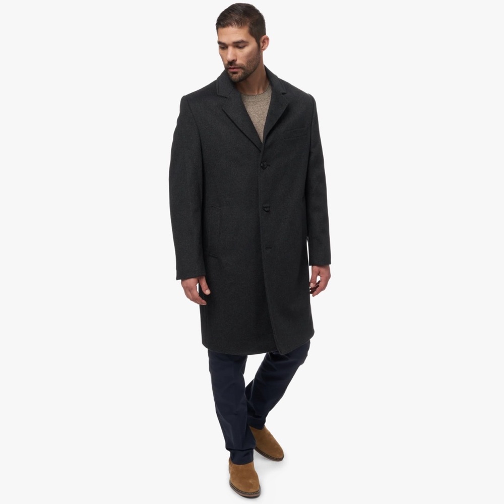 MEN’S WOOL -BLEND TOPCOAT